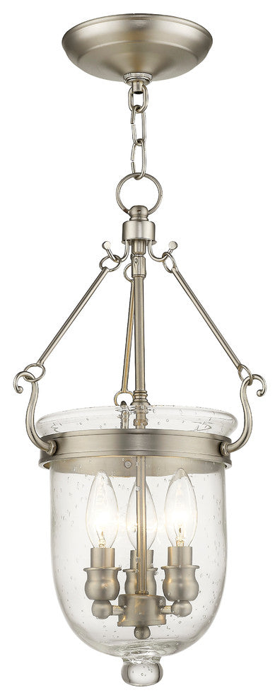 Jefferson Chain-Hang Light, Brushed Nickel