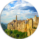 Tuscany Pitigliano Medieval Village, Photo Round Metal Wall Art, 11"