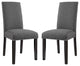 Parcel Dining Side Chair Fabric Set of 2, Gray