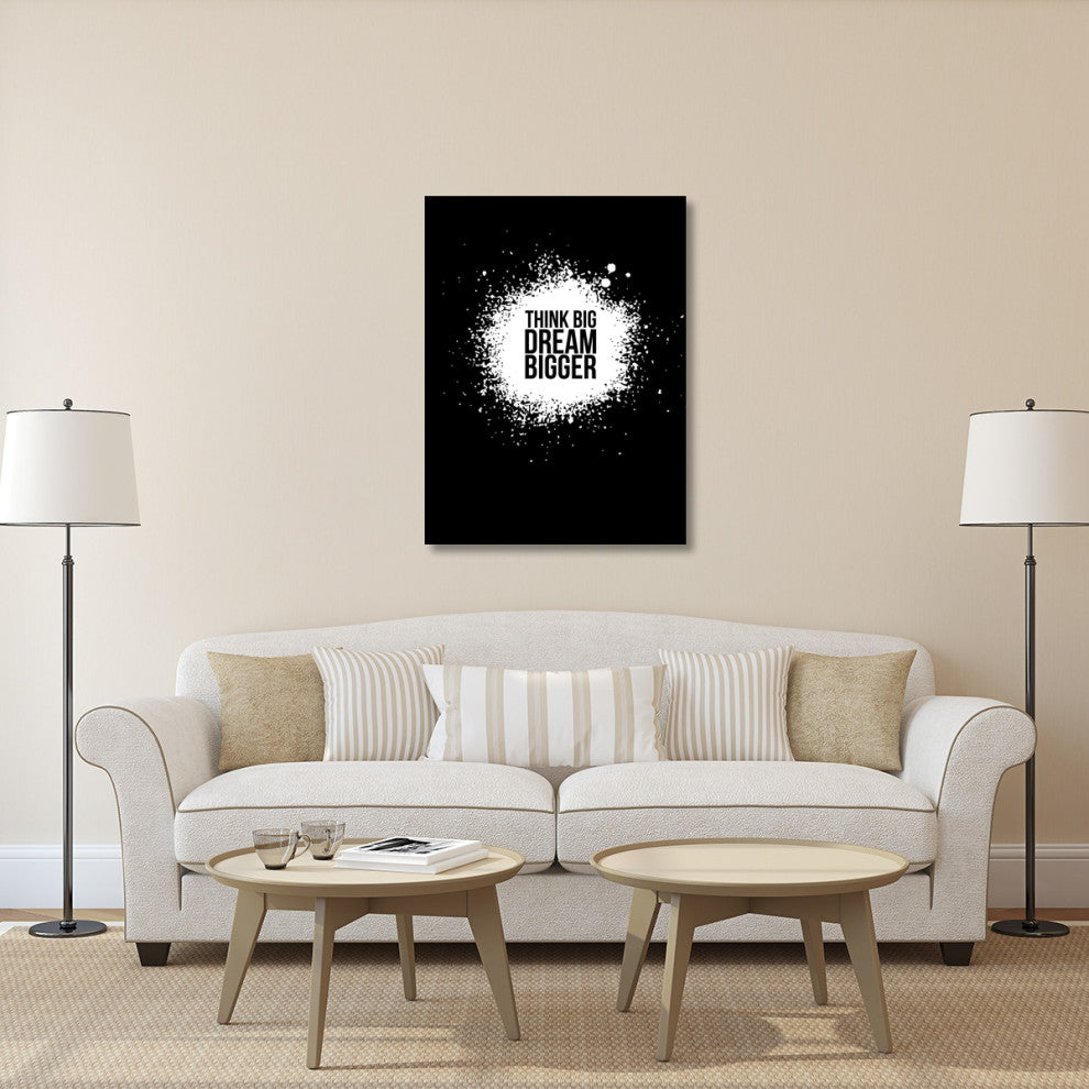 "Dream Bigger Poster Black" Fine Art Print
