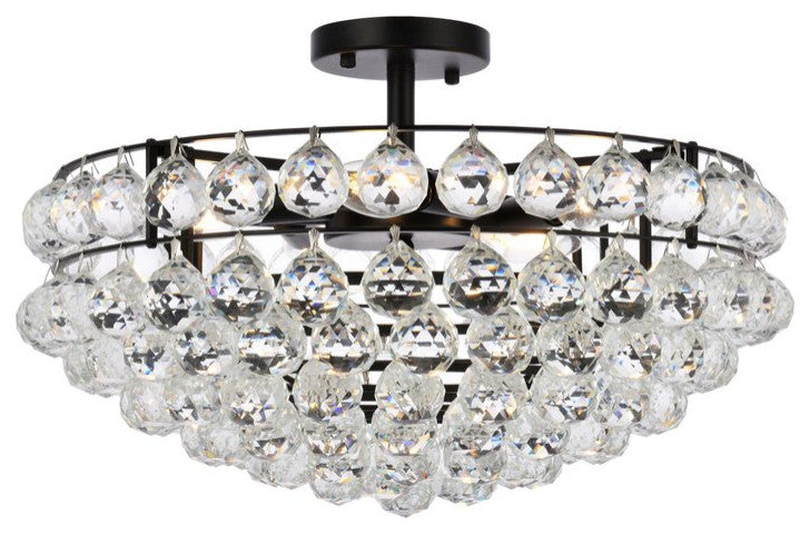 Seren 20" Flush Mount, Black