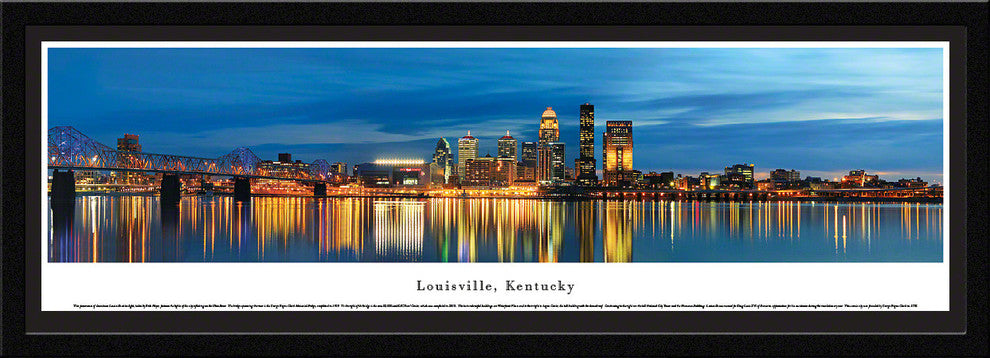 Louisville Skyline Panoramic Poster, Kentucky , Select Frame