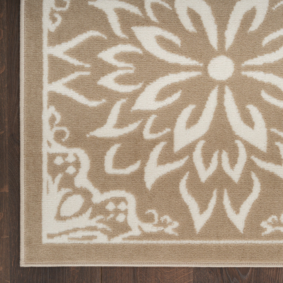 Nourison Jubilant 6' x 9' Taupe Farmhouse Indoor Rug