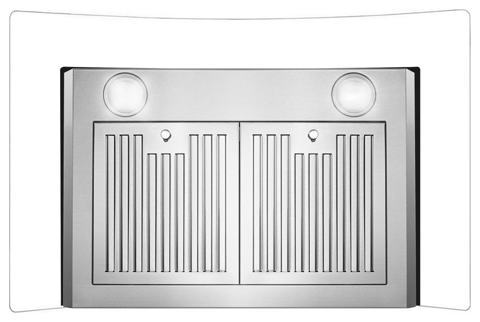 30 in. Ductless Wall Mount Range Hood in Stainless Steel, Soft Touch Controls