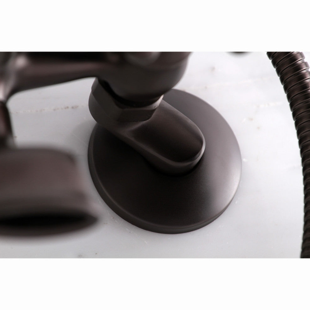 Kingston Brass Clawfoot Tub Faucet With Hand Shower, Oil Rubbed Bronze