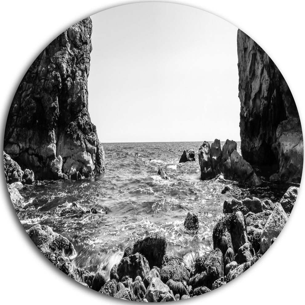 Bottom Cliffs In Dorset England, Seascape Round Wall Art, 11"