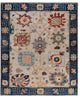 Oushak One-of-a-Kind Hand-Knotted Area Rug Light Gray, 8'1" x 9'9"