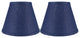 Hardback Faux Silk Coolie Lamp Shade, 5x9x7", Cream, Navy Blue Burlap, Single