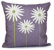 Daisy May Floral Print Outdoor Pillow, Hyacinth, 20"x20"