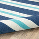 Madelina Stripe Blue and Ivory Indoor or Outdoor Area Rug, 6'7"x9'6"