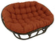 65"X48" Solid Outdoor Spun Polyester Double Papasan Cushion, Cinnamon