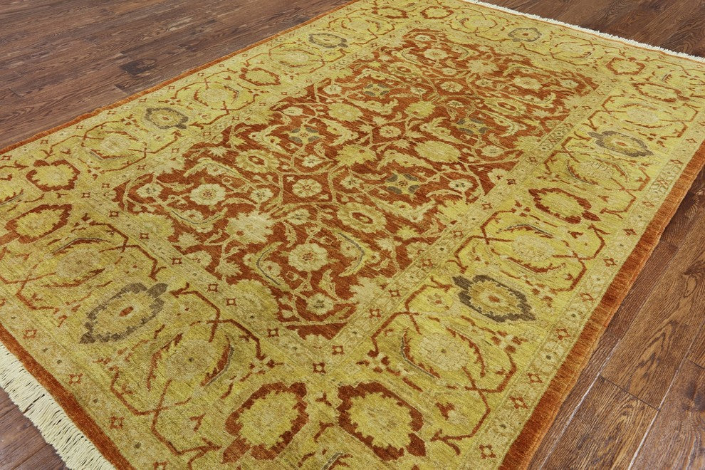 Hand Knotted Chobi Peshawar Rug 6'x9', W2502