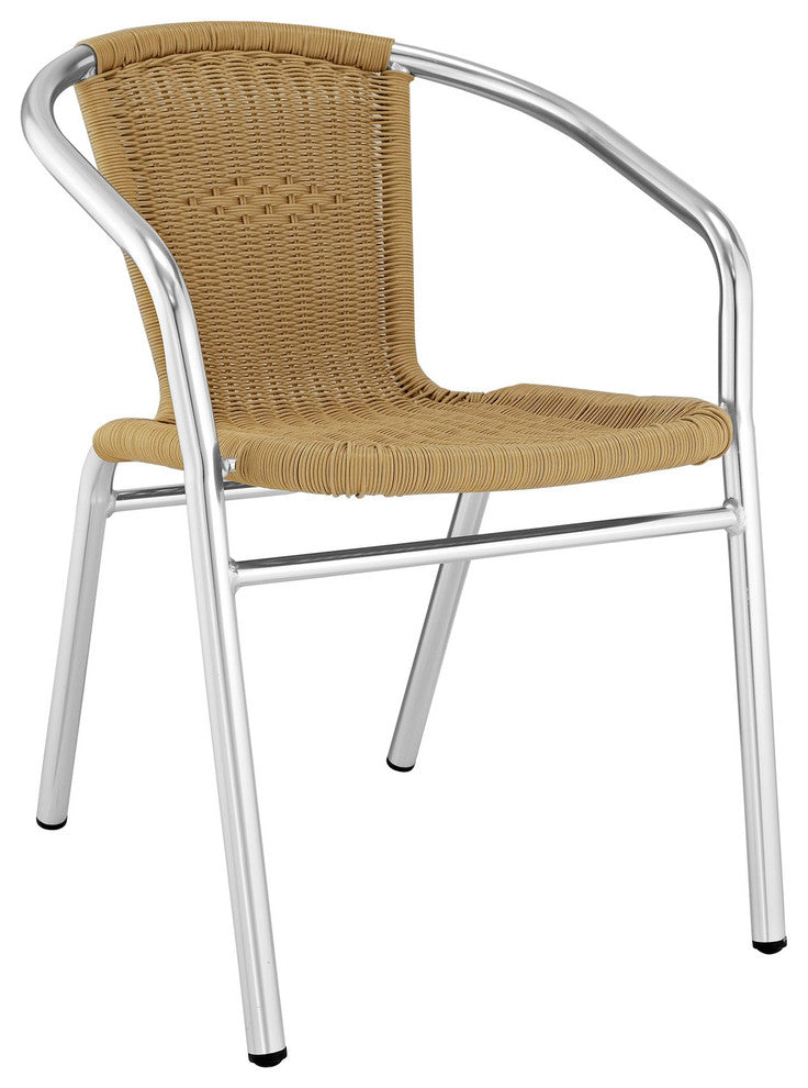 Modern Contemporary Kitchen Dining Armchair Natural, Outdoor and Indoor