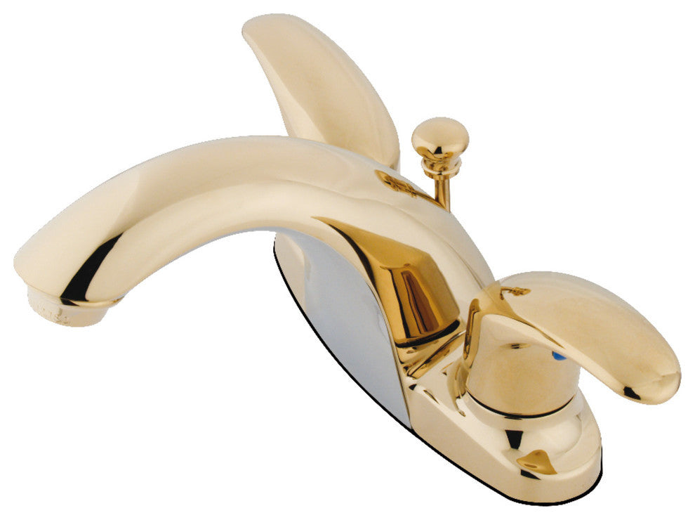 4" Centerset Bathroom Faucet, Polished Brass