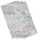 19x19", Opal Floral Print Napkin, Purple, Set of 4