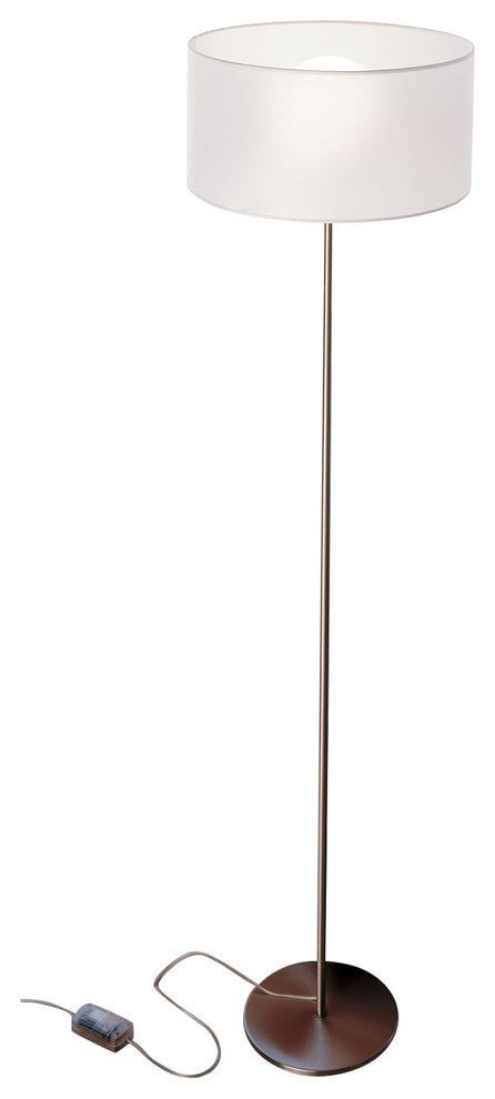 Fog Floor Lamp, Nickel/White