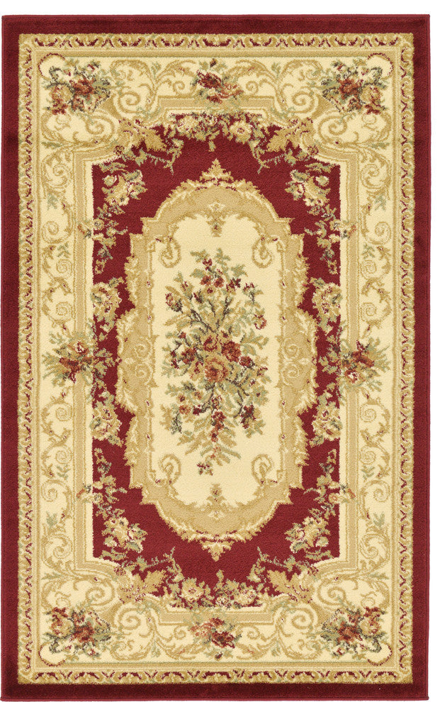 Unique Loom Red Henry Versailles 3' 3 x 5' 3 Area Rug