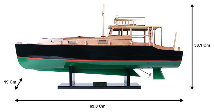 Hemingway Pilar Fishing Boat Wooden Handcrafted boat model