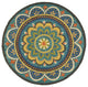Floral Escape Mandala Area Rug, 4' Round