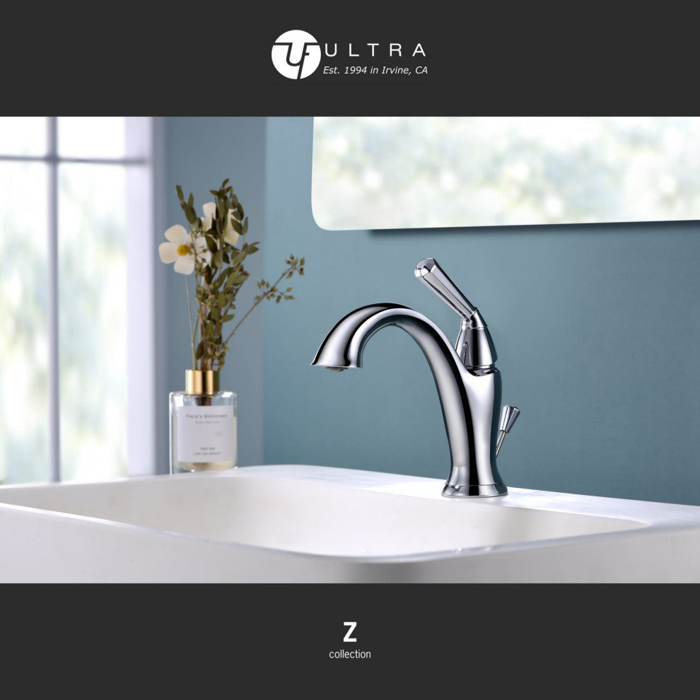 Ultra Faucets UF3521X Single Handle Bathroom Faucet, Polished Chrome