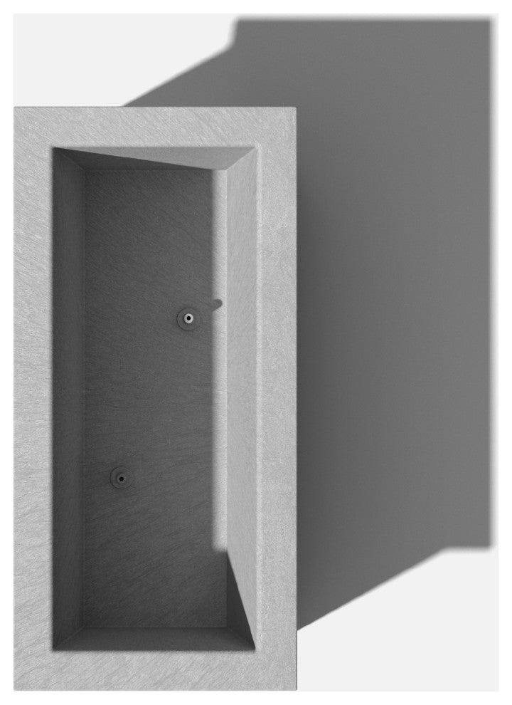 Brixton Long Planter, 33", Gray