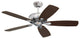 Prima 52" Fan, Brushed Steel, Dark Cherry/Chocolate Blades