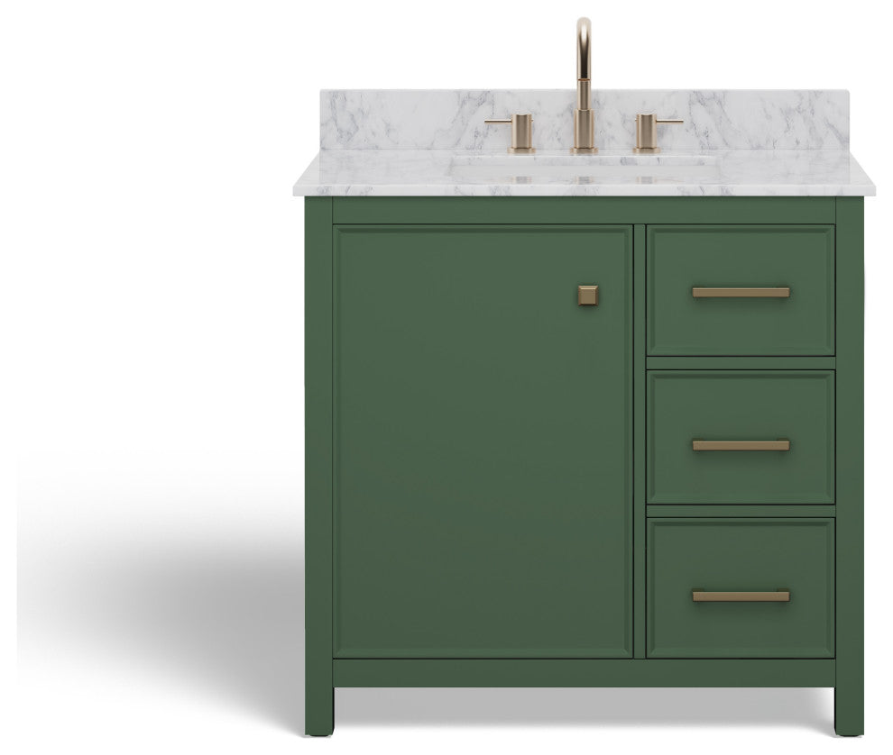 The Woodruff Bathroom Vanity, Single Sink, 36", Vogue Green, Freestanding