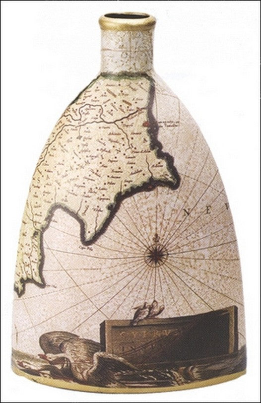 Porcelain Nautical Map Vase