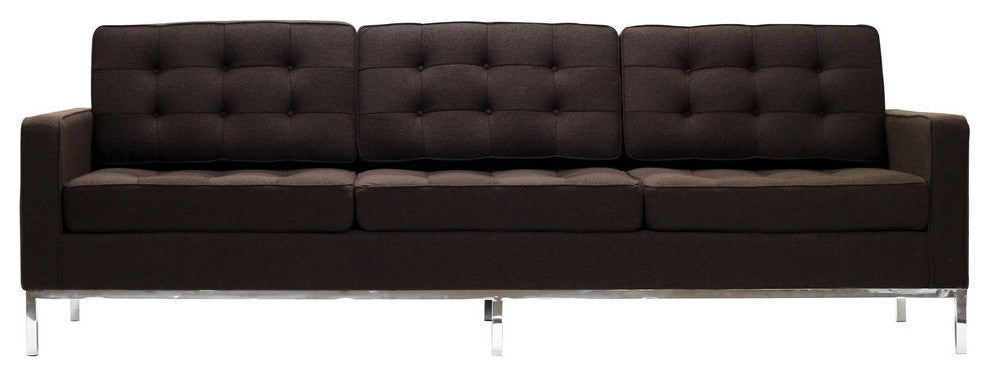 Modern Contemporary Living Room Wool Sofa Chocolate