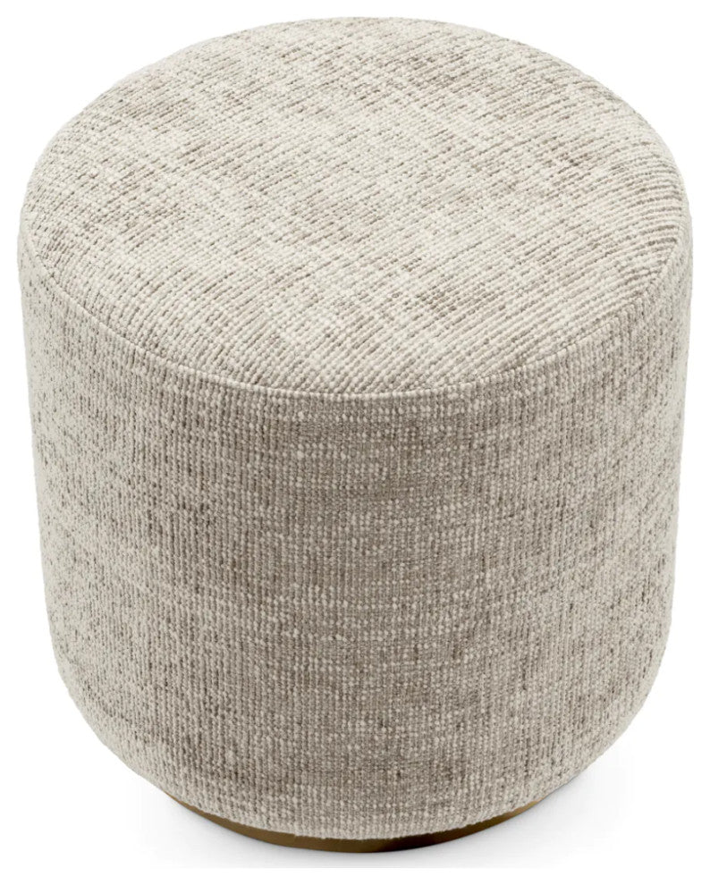 Beige Cylindrical Dining Stool, Eichholtz Greer