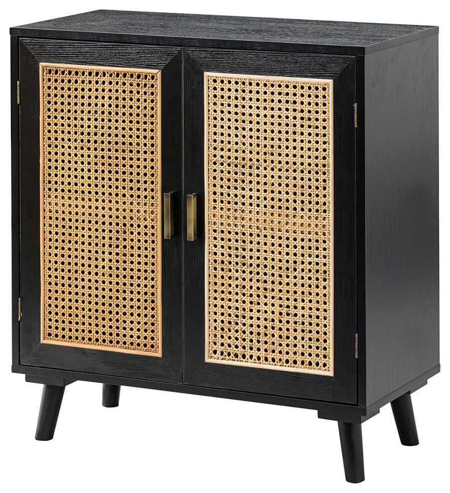 2-Door Accent Cabinet, Black