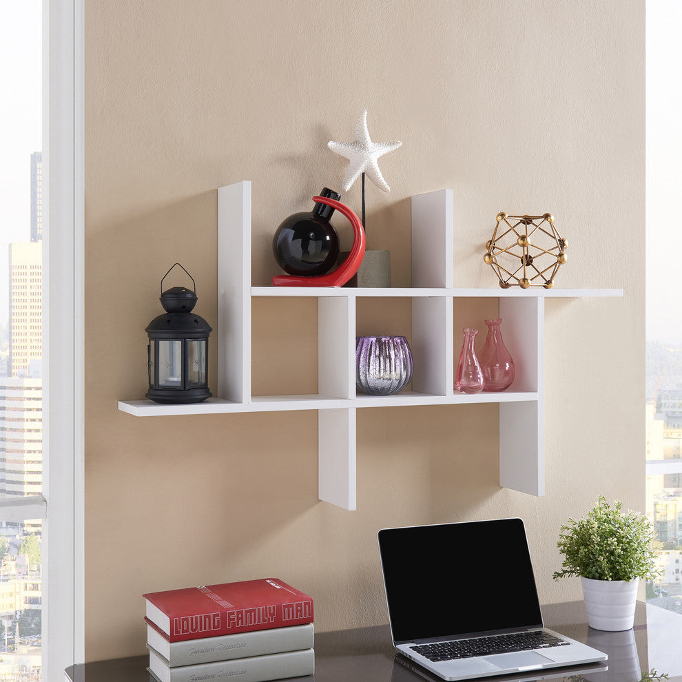 Danya B. Cantilever Cubby Wall Shelf "“ Horizontal or Vertical, White