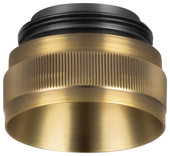 Bezel, Knurled Patina Brass2.75"Lx2.75"Wx1"H