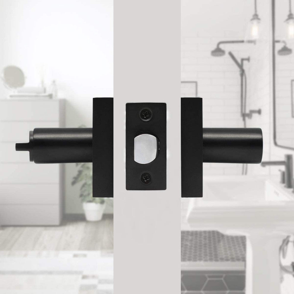 Heavy Duty Door Handle with Lock for Interior Doors, Set of 5