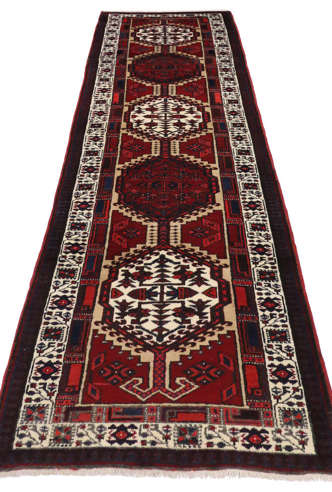Vintage Persian Heriz Runner, 03'02 X 11'03