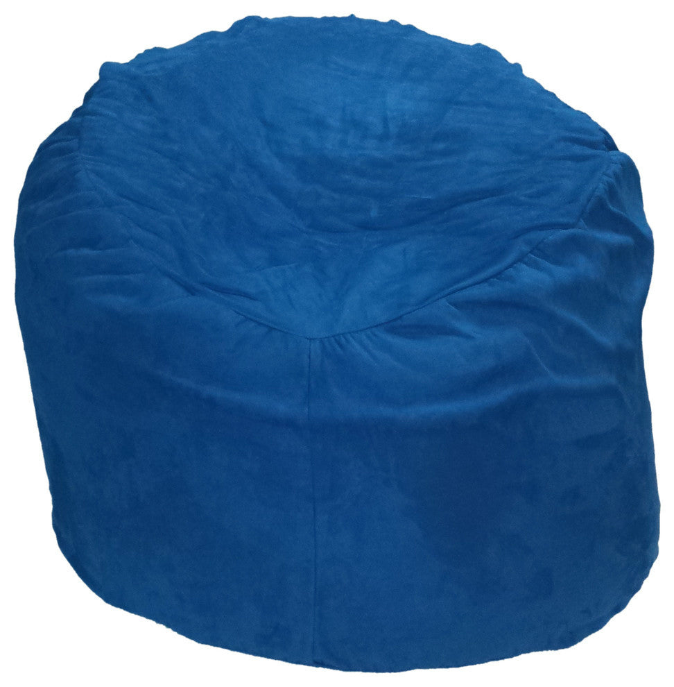Plush Microfiber Bean Bag, Sea Blue, 5'