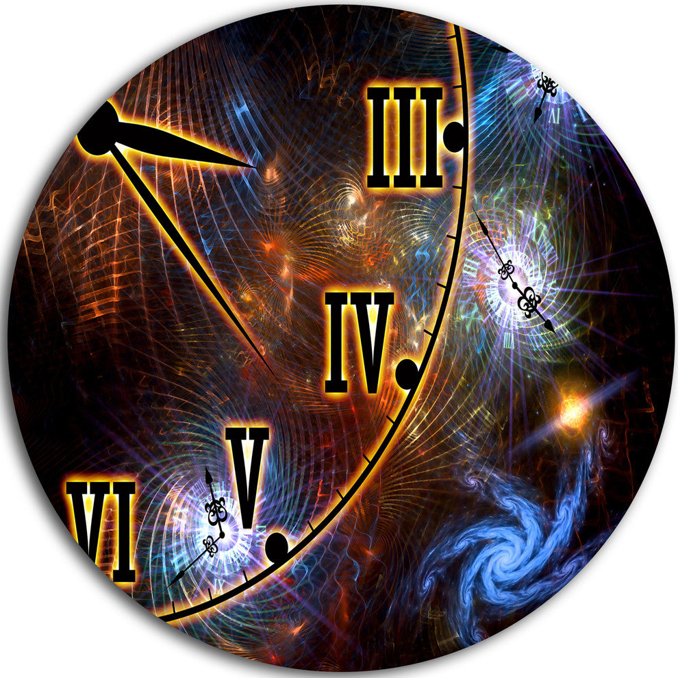 Fabric Of Space And Time, Digital Round Wall Art, 36"
