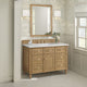 Lorelai 48" Single Vanity, Light Natural Oak, 3 CM Arctic Fall Solid Surface Top