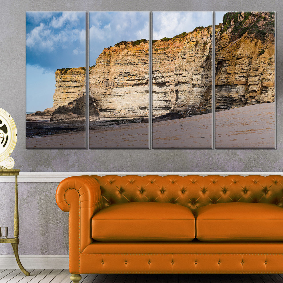 "Portuguese Atlantic Coast Panorama" Landscape Wall Art, 4 Panels, 48"x28"