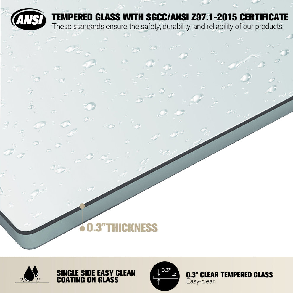 Puente Bathtub Screen Framed Glass Shower Door Shower Panel, Matte Black, 34" W X 58"h