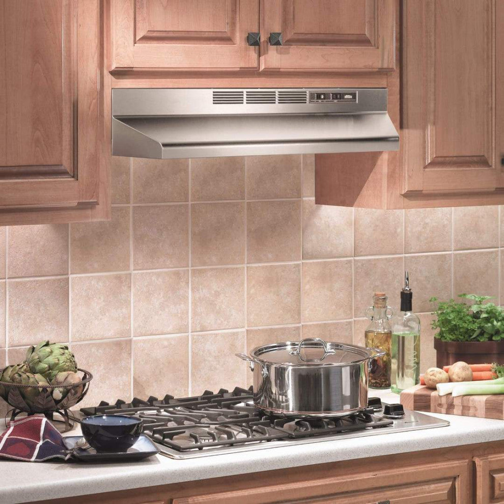 Broan 413004 30" Ductless Under-Cabinet Range Hood, Stainless Steel