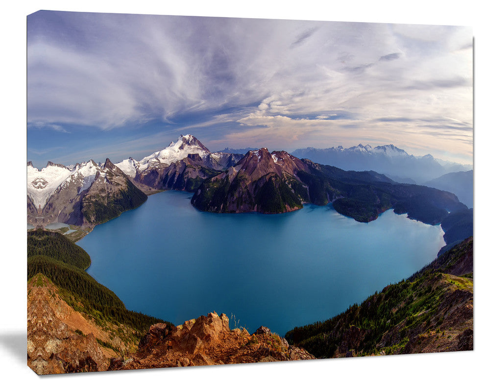 Clear Lake with Bright Sky, Extra Large Landscape Canvas Art Print, 20"x12"