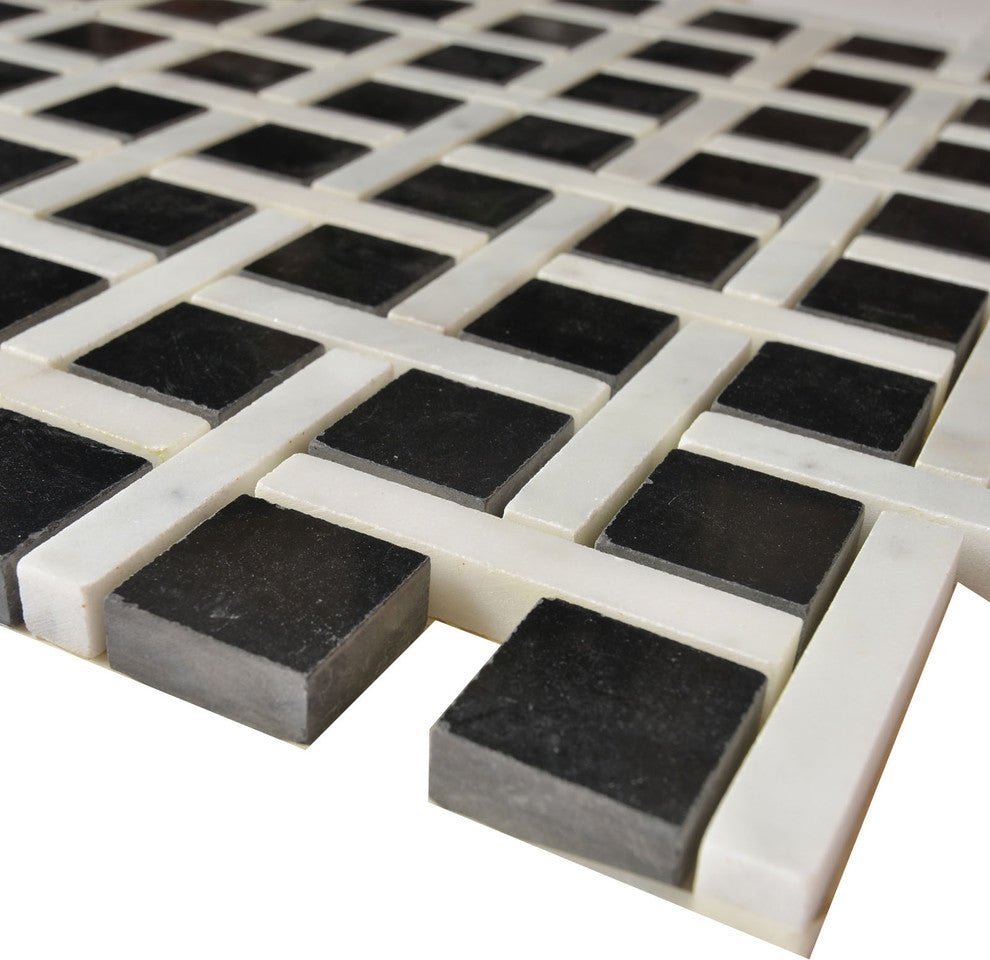 12"x12" Apartment Collection, New York, Strip+Square, Polished, Set of 5