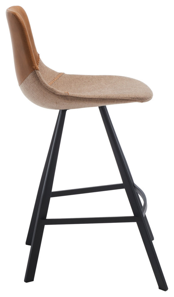 Safavieh Granger Counter Stool, Cognac/Black