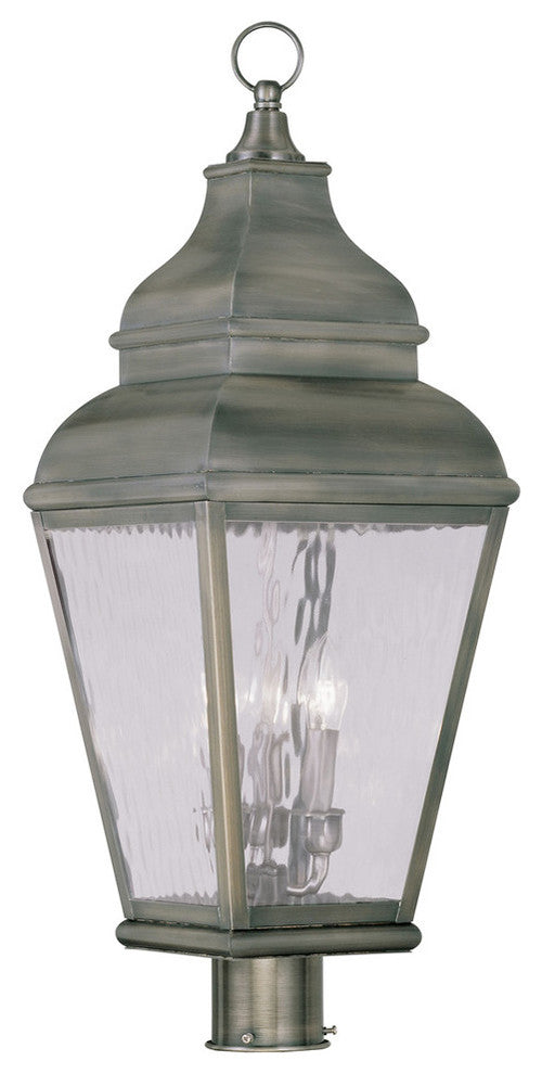 Exeter Outdoor Post Head, Vintage Pewter
