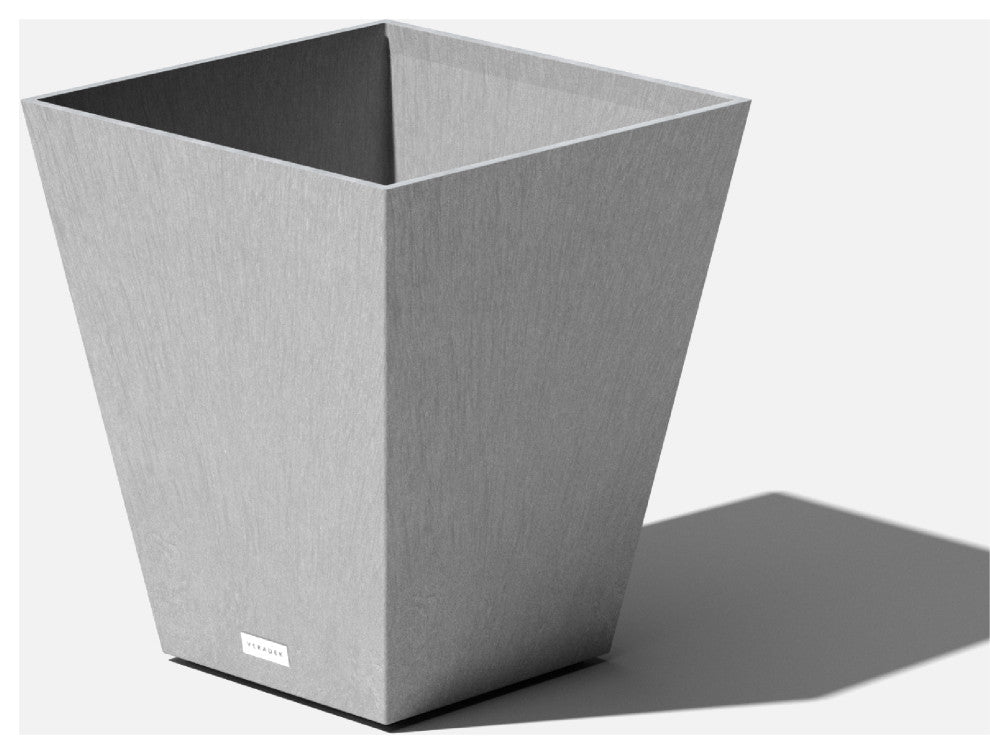 Nobleton Square Planter, Grey, 18 Inch, 1 Pack