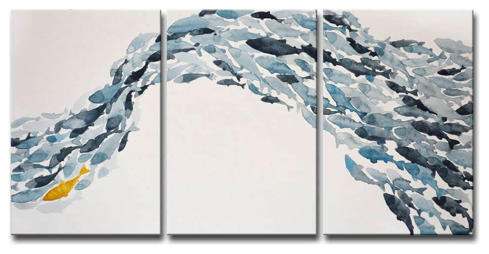Ready2Hangart 'Goldfish' By Norman Wyatt Jr. 3-Piece Wrapped Canvas Art Set