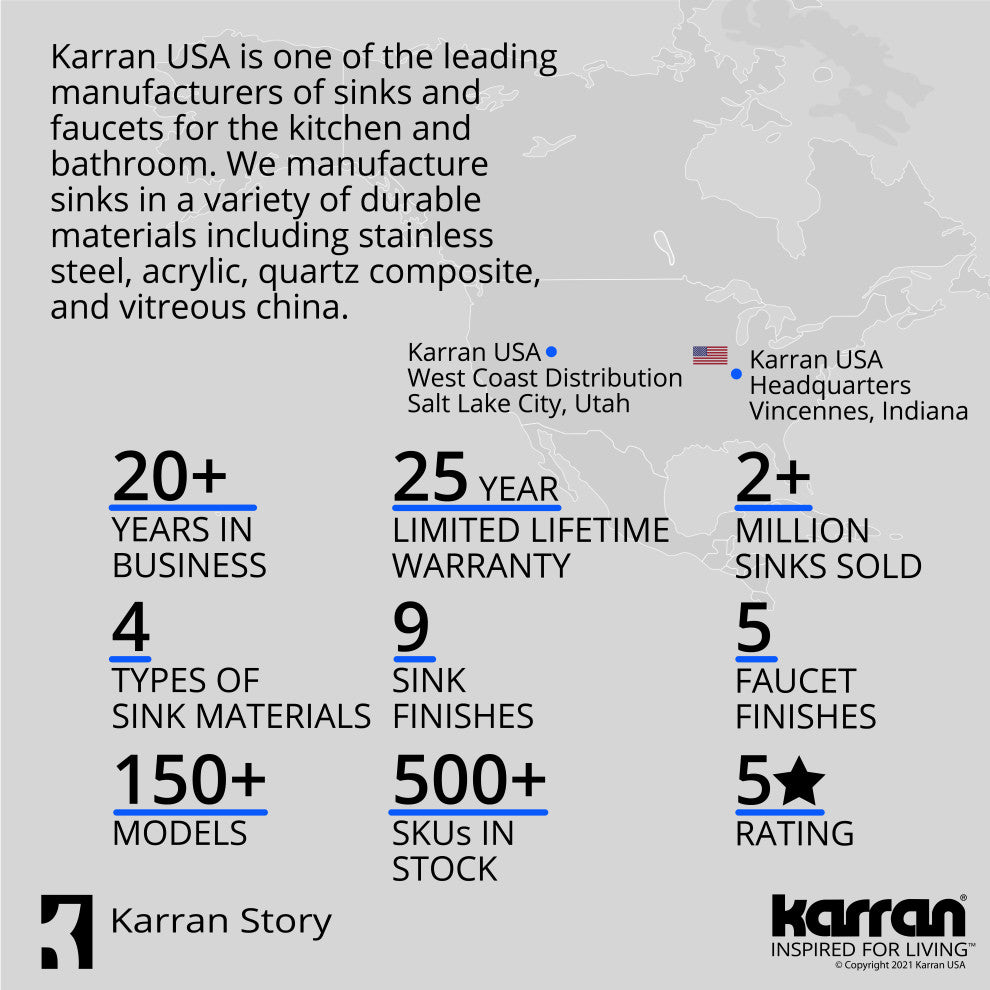 Karran Drop-In Quartz Composite 33" 1-Hole Single Bowl Kitchen Sink Kit, Black