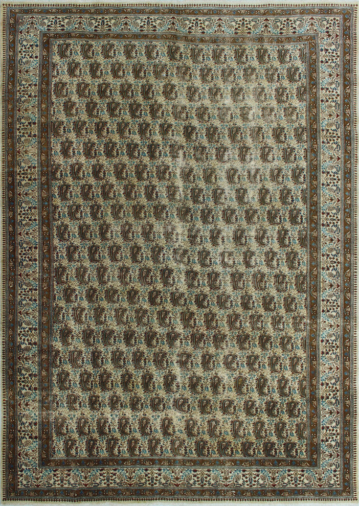 Fine Vintage Amber Ivory Rug