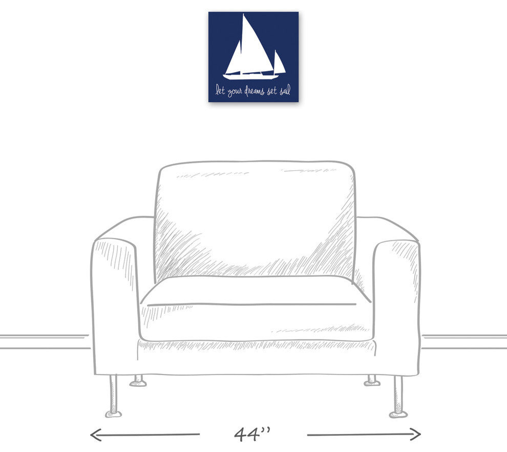 Dreams Set Sail 12x12 Canvas Wall Art